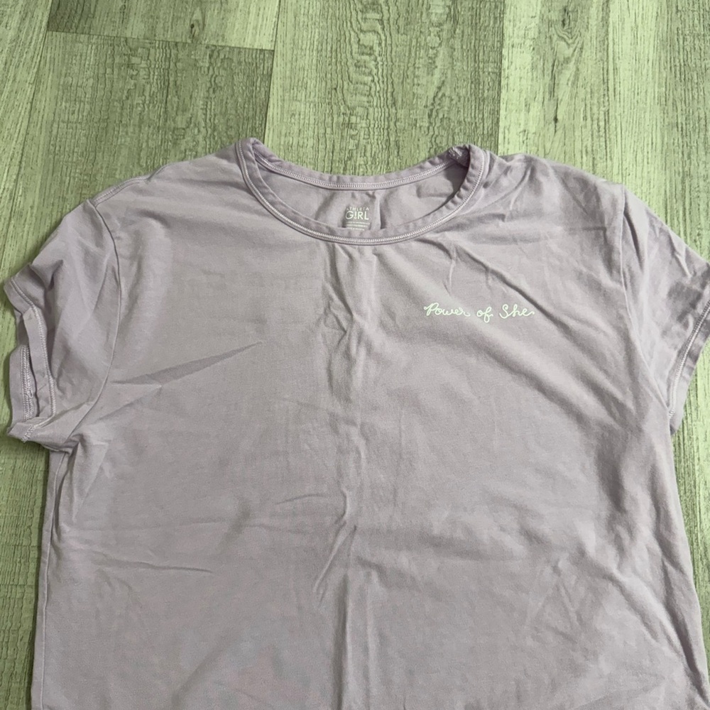 Athleta “Power of She” Lavender Graphic T-Shirt